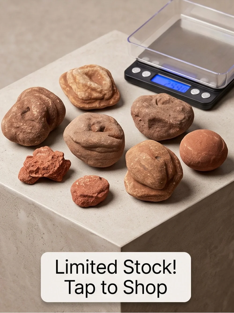 Natural Decorative Pebble Set - Earth Brown☑️